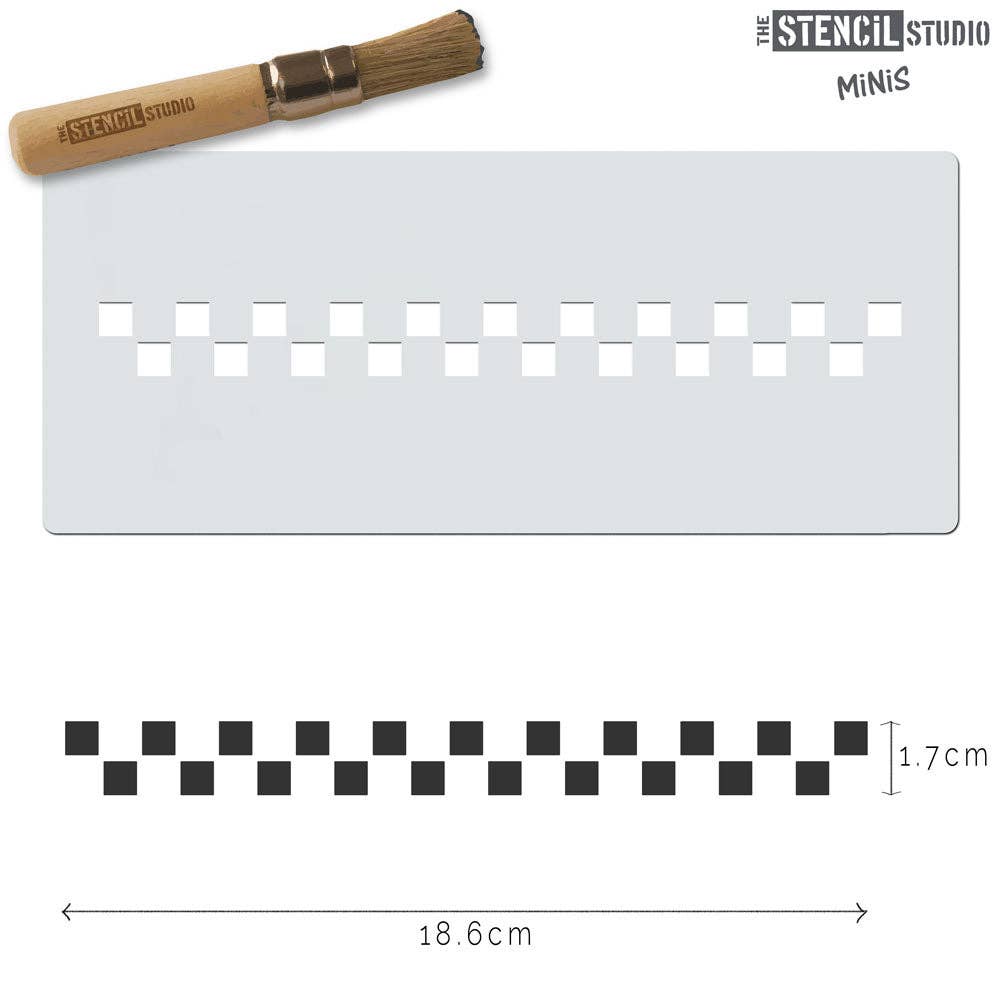 Sjablong MiNi - Checkers Border