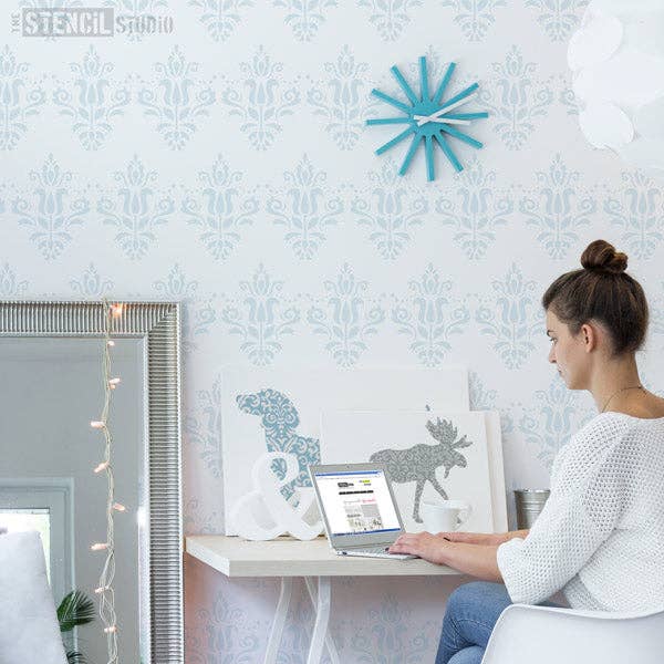 Sjablong - Scandi Damask