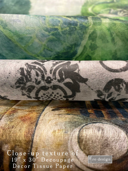 Decoupage - Dekorpapir - Cobalt Flourish