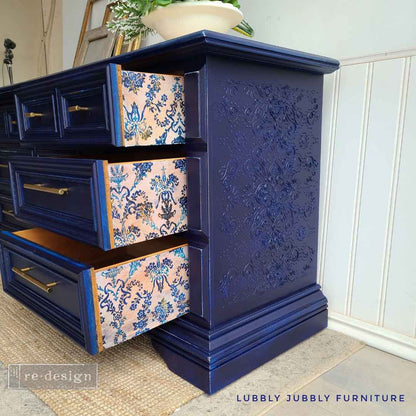 Decoupage - Dekorpapir - Cobalt Flourish