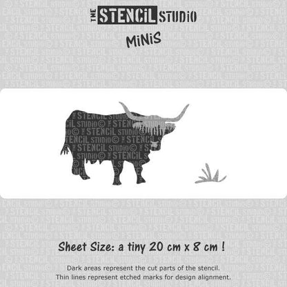 Sjablong MiNi - Highland Cow - 2 Lag