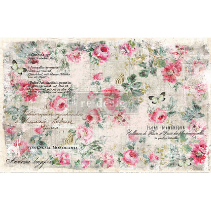 Decoupage - Dekorpapir - Floral wallpaper