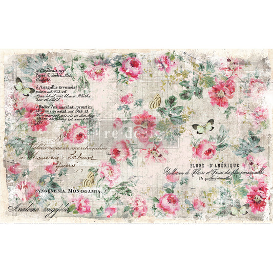 Decoupage - Dekorpapir - Floral wallpaper