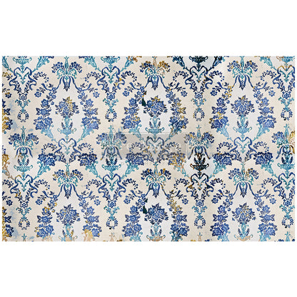 Decoupage - Dekorpapir - Cobalt Flourish
