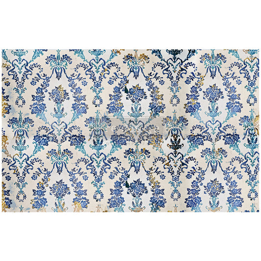 Decoupage - Dekorpapir - Cobalt Flourish