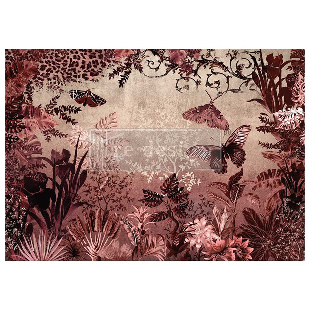 A1 Decoupage Fiber - Sepia Rainforest