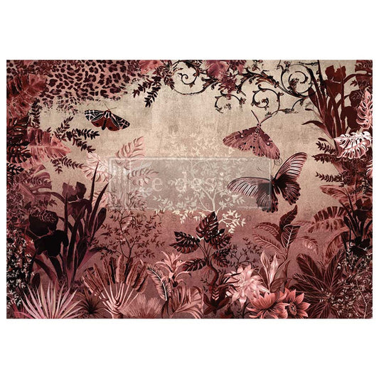 A1 Decoupage Fiber - Sepia Rainforest