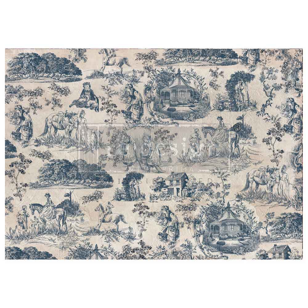 A1 Decoupage Fiber - Toile de  Jouy (Kacha)