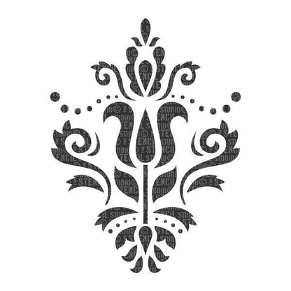 Sjablong - Scandi Damask