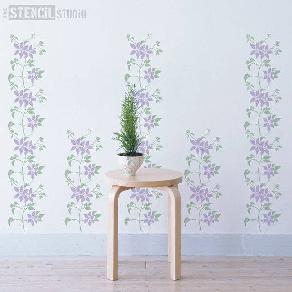 Sjablong - Clematis Flower