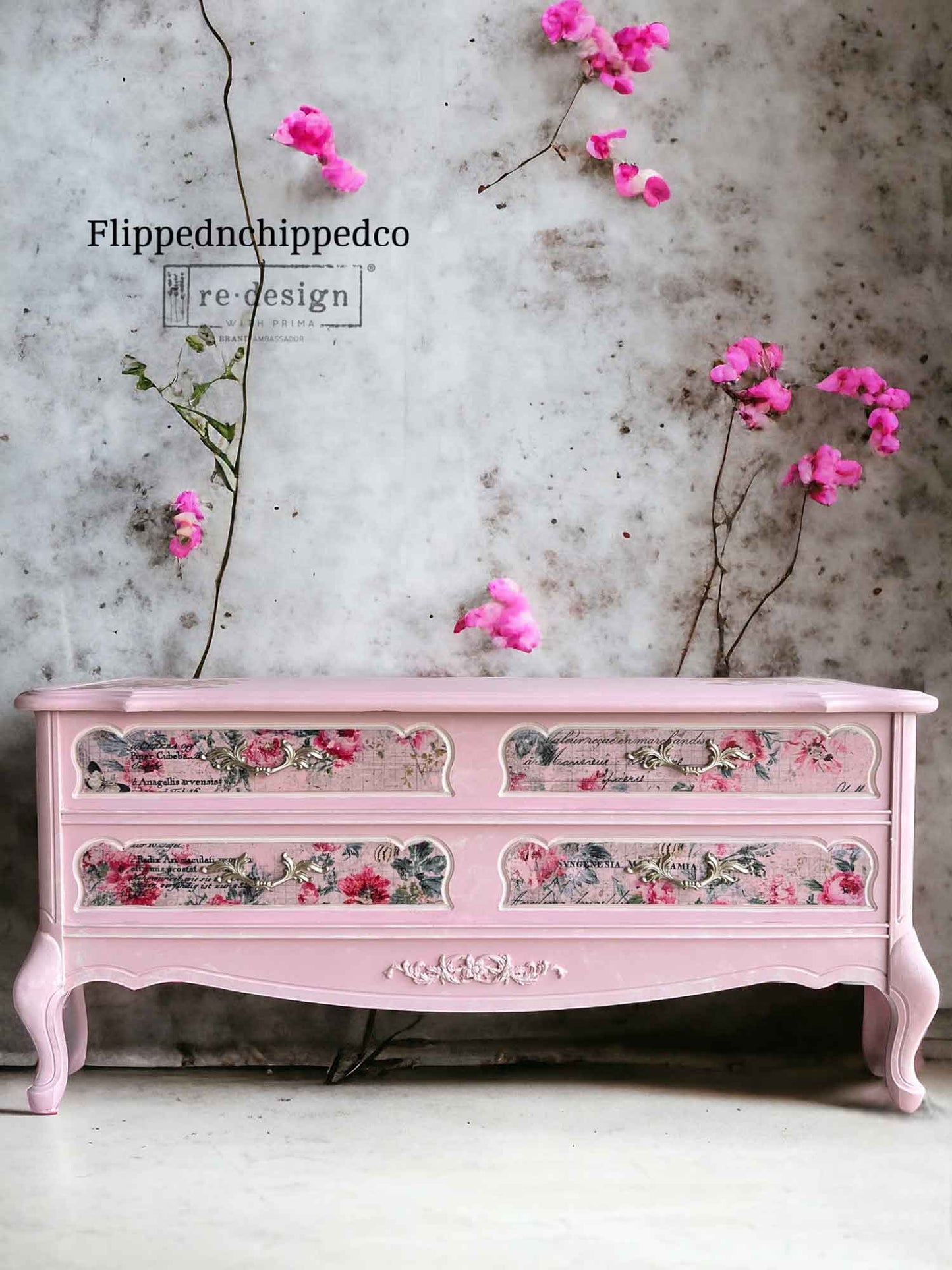 Decoupage - Dekorpapir - Floral wallpaper