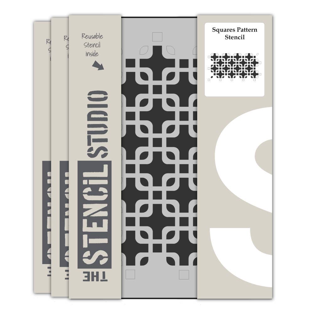 Sjablong - Squares Pattern