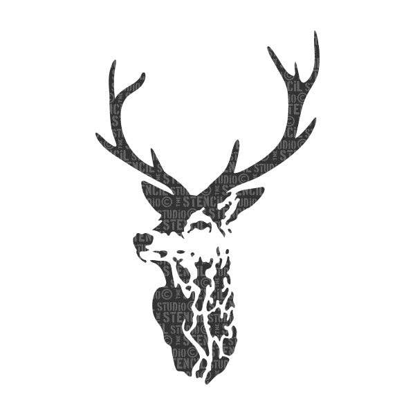 Sjablong - Highland Stag