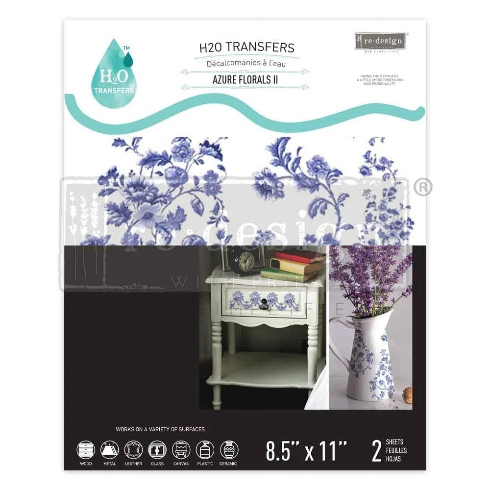 H2O transfer -  Azure Florals Ii