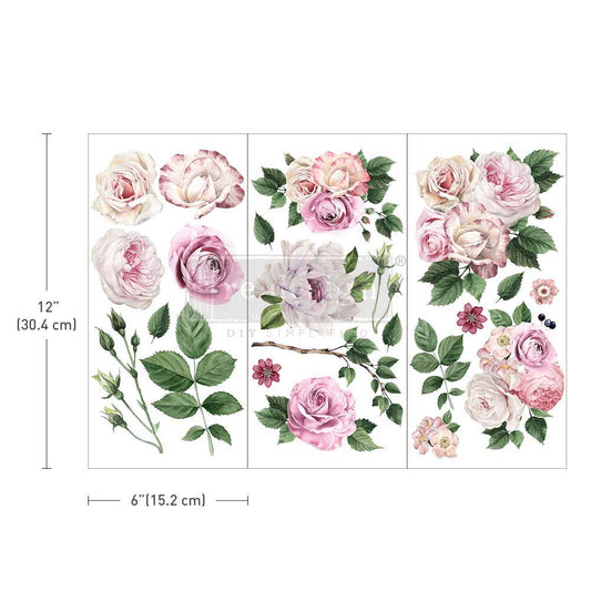 Small Transfer - Delicate Roses