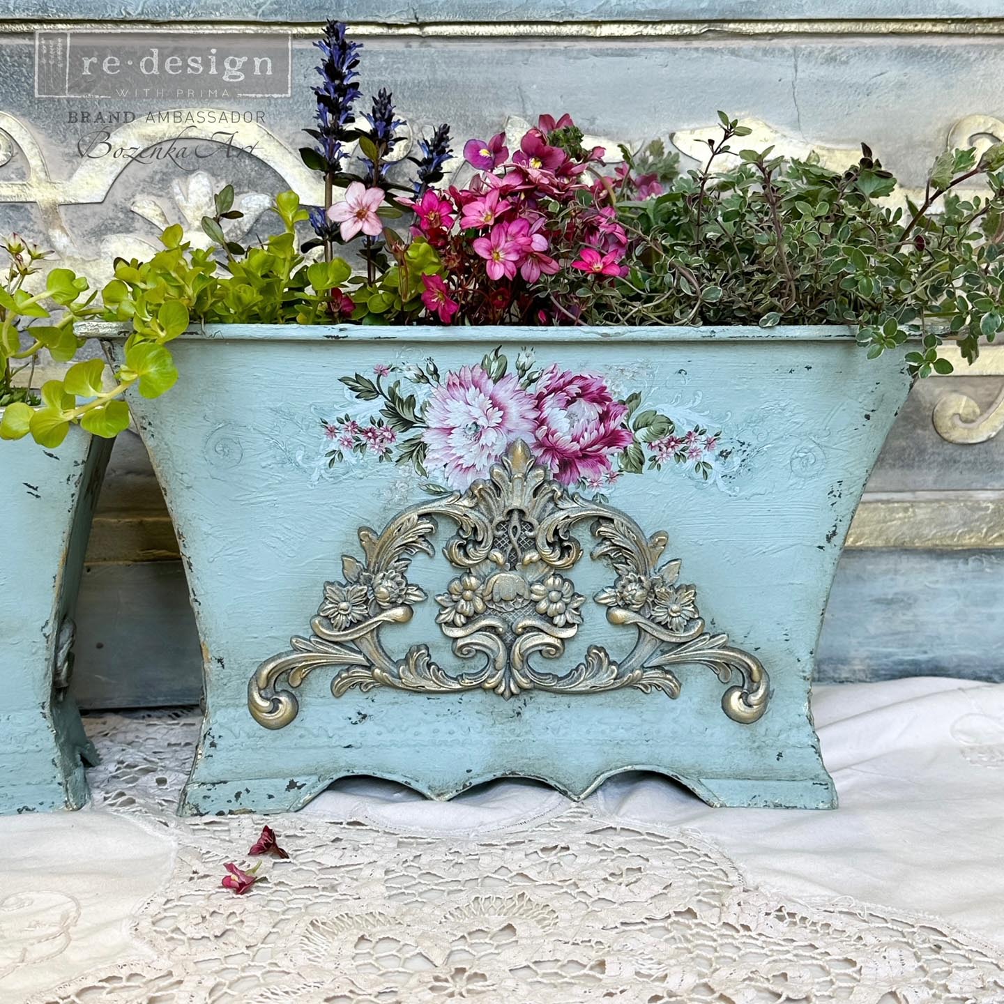 H2O-transfer - Springtime Peonies